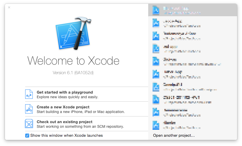 Xcode Yeni Proje