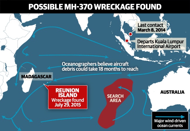 Belki de MH370 bu arama alanının sınırlarının 3-5km açığında