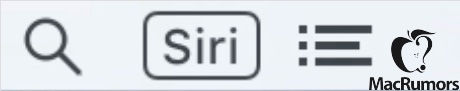 Siri'nin OS X Menü ikonu