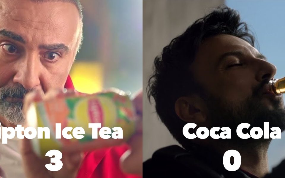 Lipton Ice Tea'nin Coca Cola'ya reklam golü atması