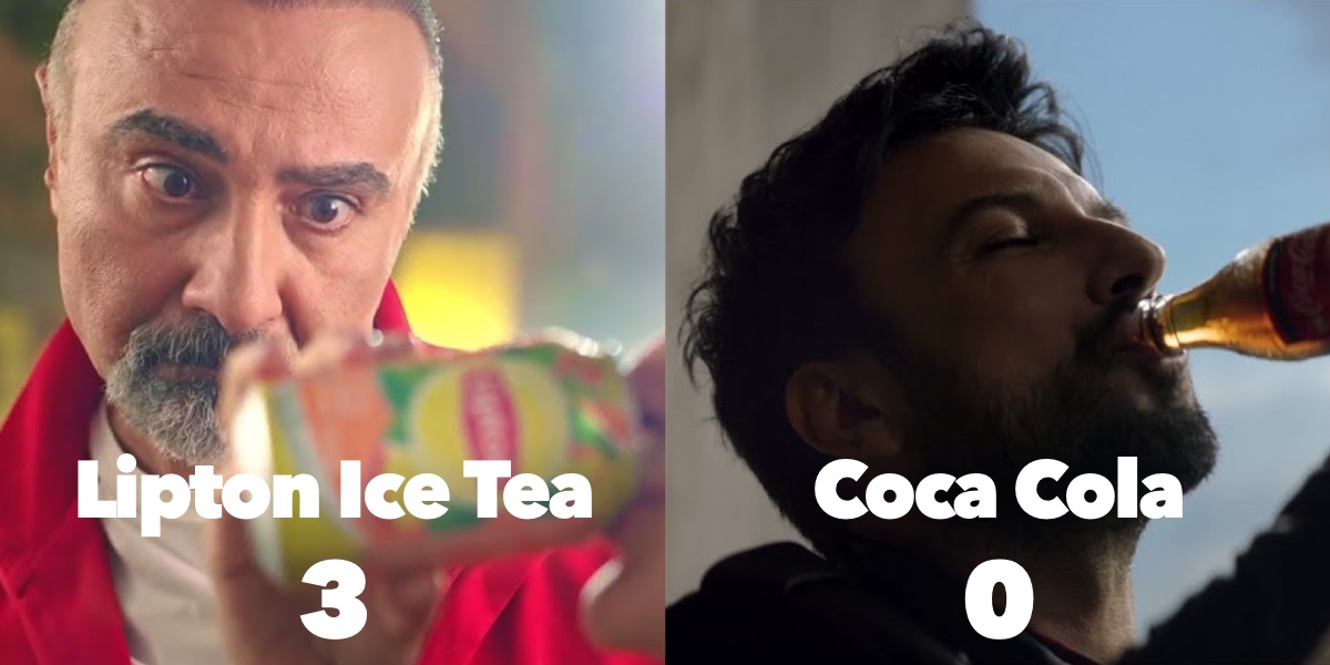 Lipton Ice Tea'nin Coca Cola'ya reklam golü atması